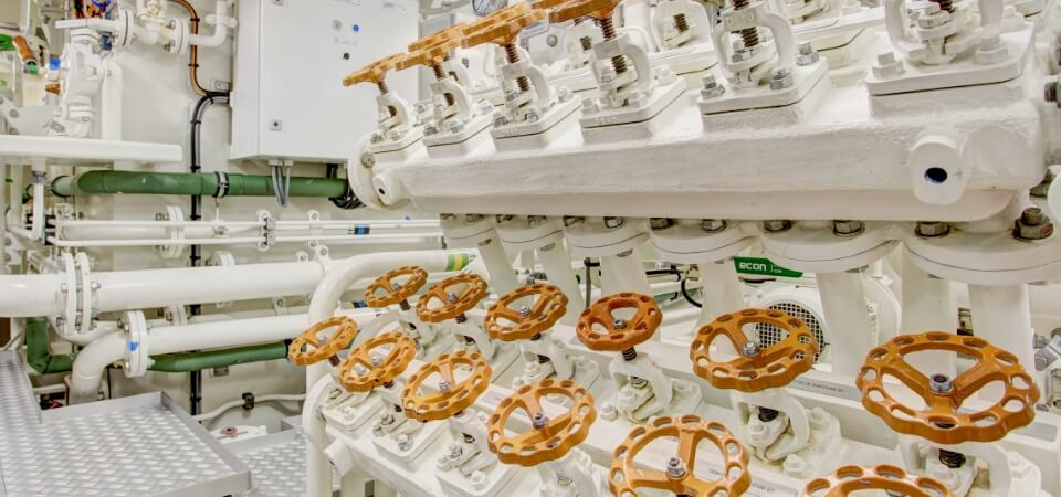 Engineer working on precision yacht components
